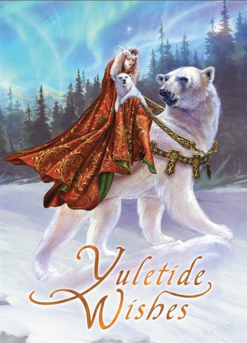 Queen of the Aurora Bears Yuletide Wishes Cards - 6 Pack