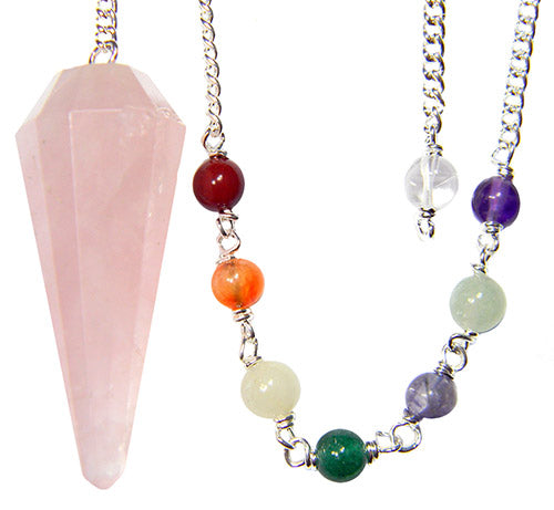 Rose Quartz Chakra Pendulum