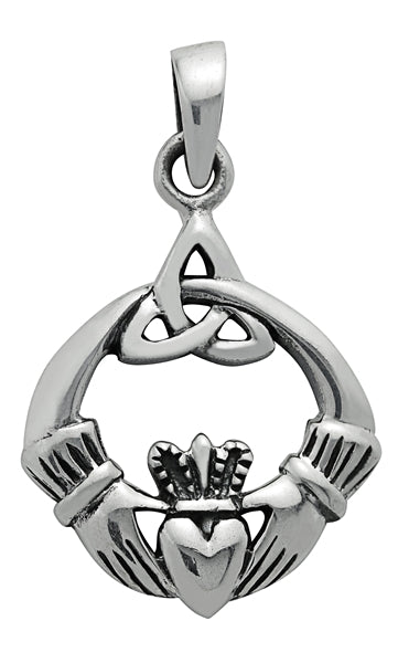 Silver Trinity Claddagh Pendant