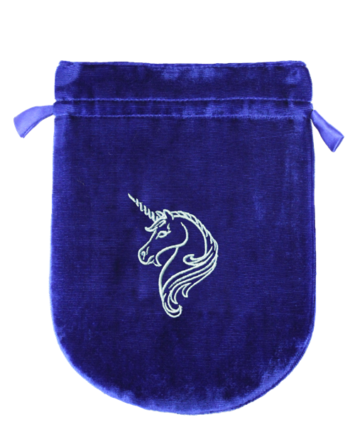 Blue Velvet Unicorn Tarot Bag