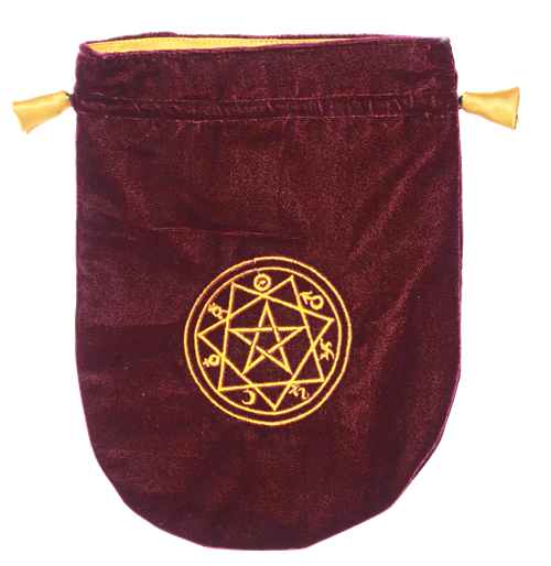 Burgundy Velvet Sigilum Circle Tarot Bag